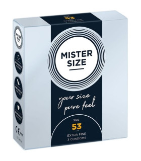 Гумки з натурального латексу Mister Size 53 мм, 3 штуки - No Taboo
