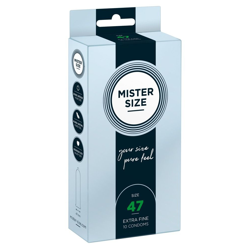 Резинки из натурального латекса Mister Size 47 мм, 10 штук, фото №0 — секс шоп Украина, NO TABOO