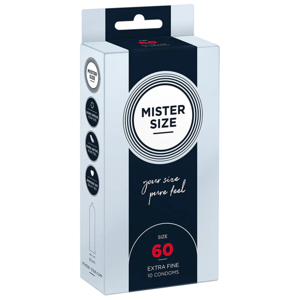 Презервативы из натурального латекса Mister Size 60 мм, 10 штуки, фото №0 — секс шоп Украина, NO TABOO
