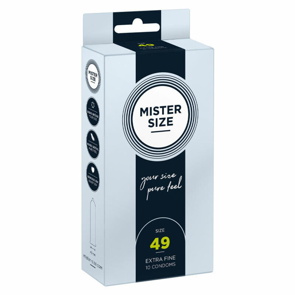 Резинки из натурального латекса Mister Size 49 мм, 10 штук, фото №0 — секс шоп Украина, NO TABOO