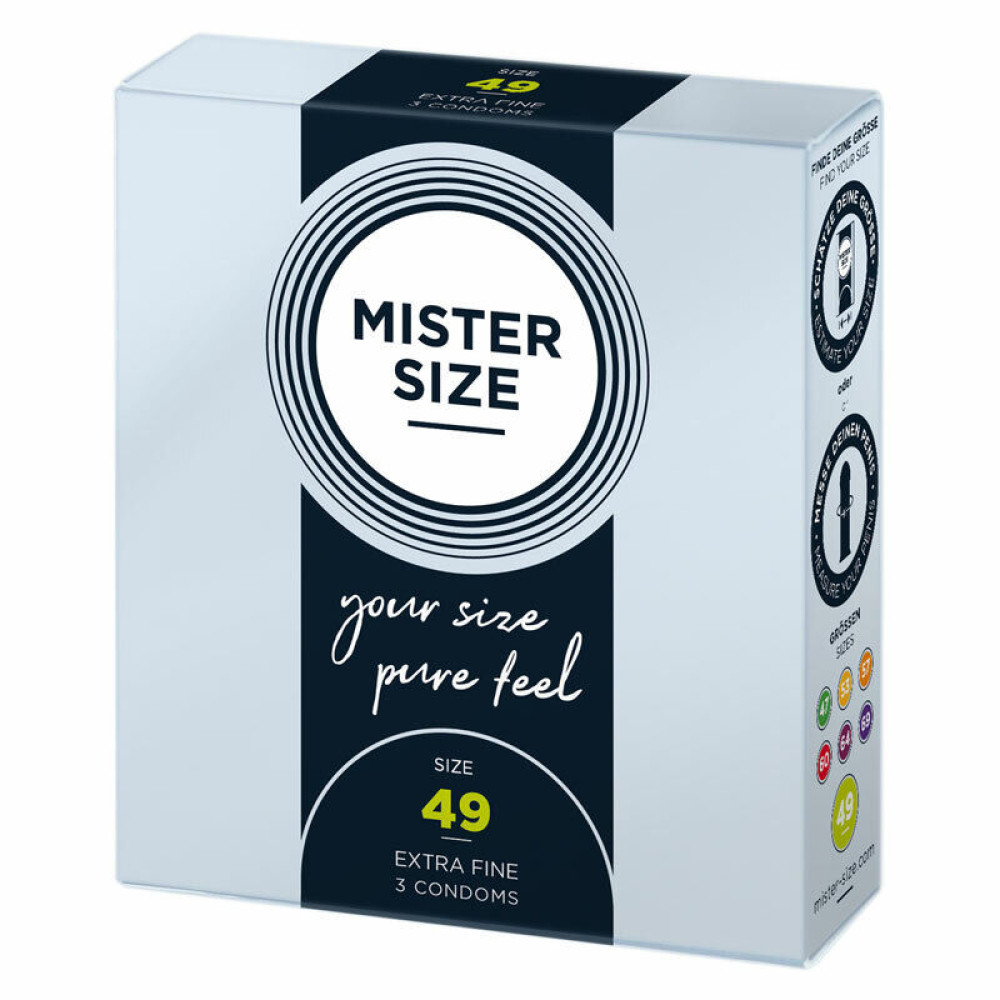 Резинки из натурального латекса Mister Size 49 мм, 3 штуки, фото №0 — секс шоп Украина, NO TABOO