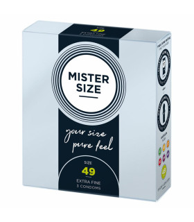 Гумки з натурального латексу Mister Size 49 мм, 3 штуки - No Taboo