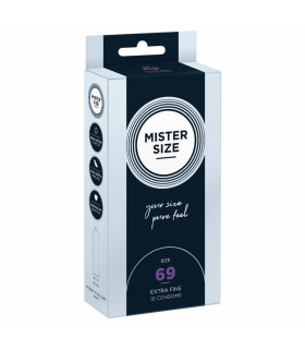 Презервативы из натурального латекса Mister Size 69 мм, 10 штук - No Taboo
