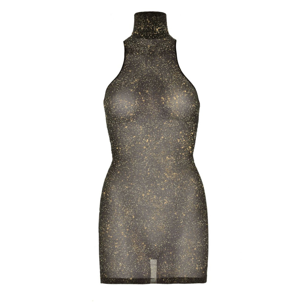 Платье сексуальное с блестками One Size Shimmer Leg Avenue, черное, фото №3 — секс шоп Украина, NO TABOO