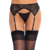 Сексуальный пояс для чулок One Size Leg Avenue Roxy Rhinestone, со стразами, черный, фото №1 — секс шоп Украина, NO TABOO