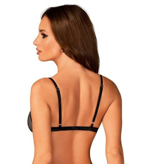 Бюстгальтер эротический Obsessive Mibelia, черный, XS/S - No Taboo
