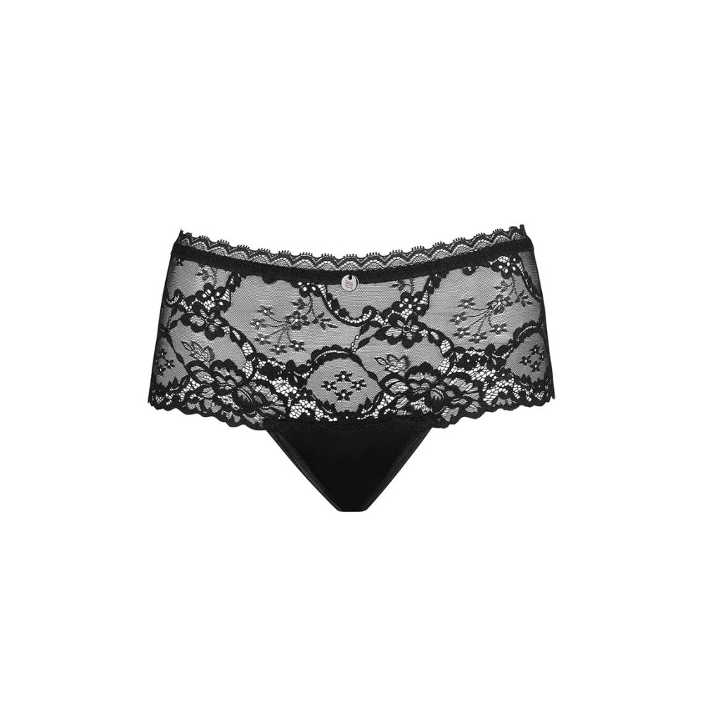 Трусики сексуальные S/M Obsessive Raquelia, кружевные, черные, фото №3 — секс шоп Украина, NO TABOO