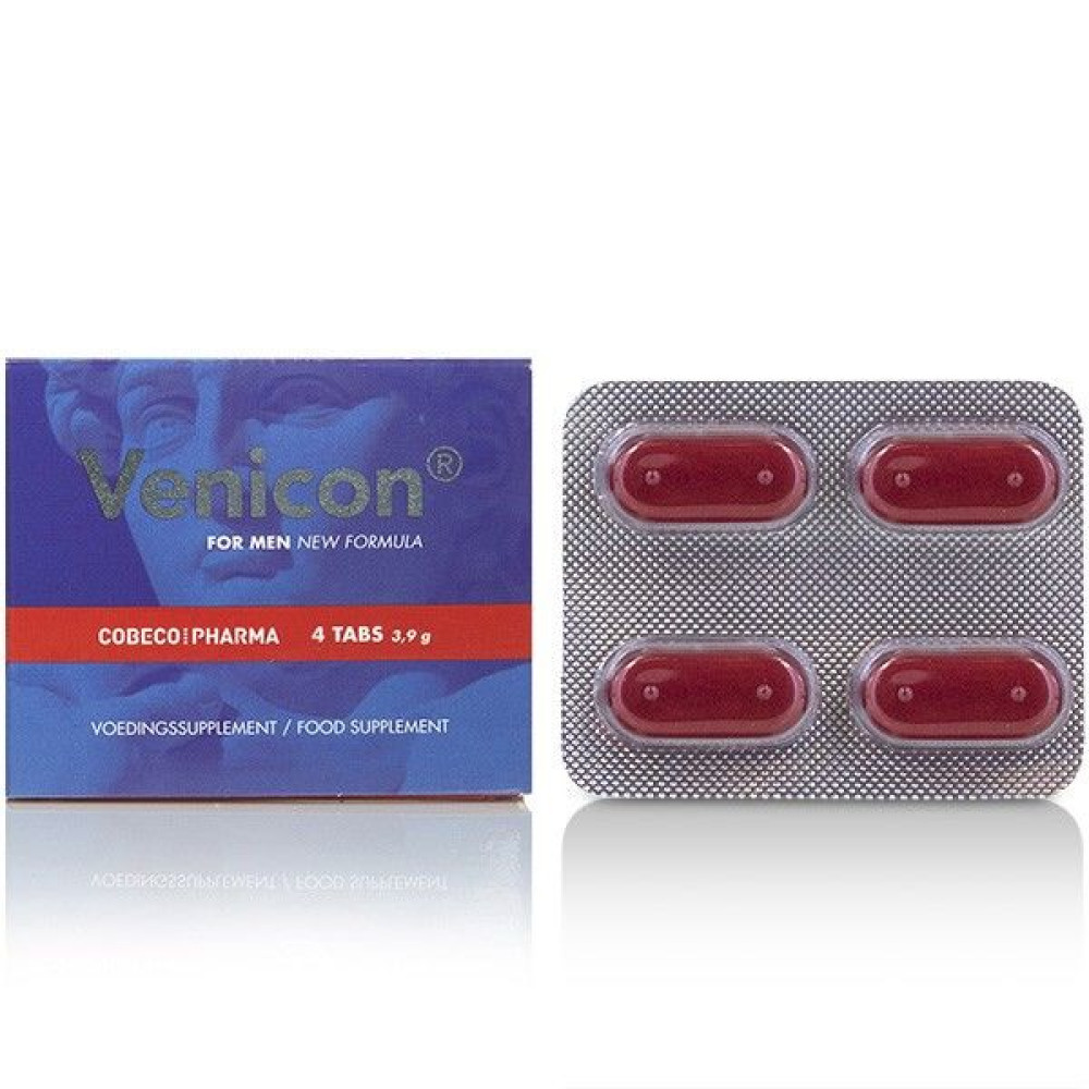 Таблетки для мужчин для усиления эрекции Venicon Cobeco, 4 таблетки, фото №0 — секс шоп Украина, NO TABOO