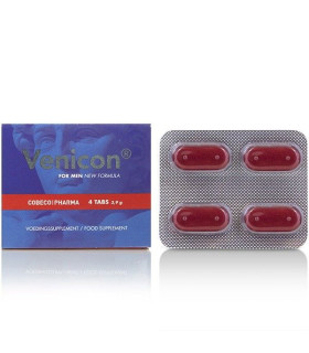 Таблетки для мужчин для усиления эрекции Venicon Cobeco, 4 таблетки - No Taboo