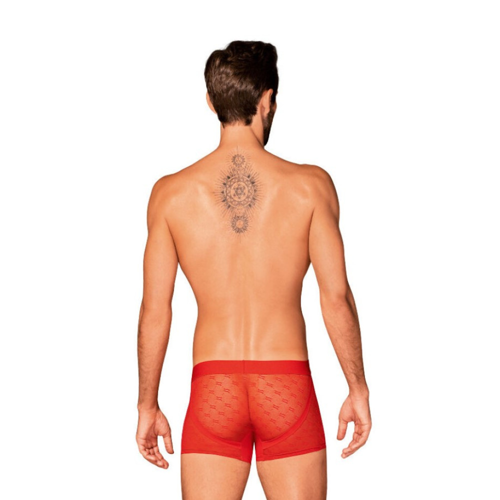 Трусы мужские L/XL Obsessive Obsessiver, с сеточкой, красные, фото №2 — секс шоп Украина, NO TABOO