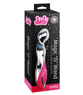 Вибратор для точки G Chisa DiDi, с подсветкой, серебряный, 18 х 3.4 см - No Taboo