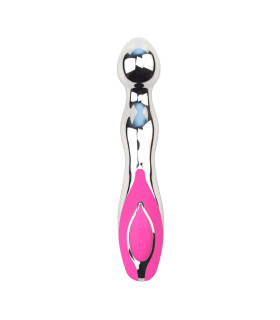 Вибратор для точки G Chisa DiDi, с подсветкой, серебряный, 18 х 3.4 см - No Taboo