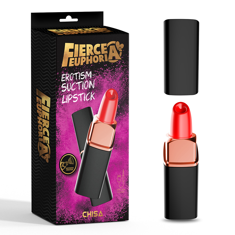 Вакуумный стимулятор для клитора Chisa Fierce Euphoria, в виде помады, черный, 13 х 3.5 см фото №0 — секс игрушки: Украина, NO TABOO