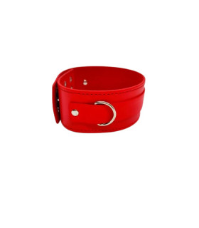 Ошейник с поводком IDEA SM на заклёпках, красный, 5,5 см - No Taboo