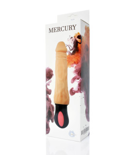 Вибратор реалистичный Mercury, с пульсацией и эскалацией, бежевый, 27 х 4.5 см - No Taboo