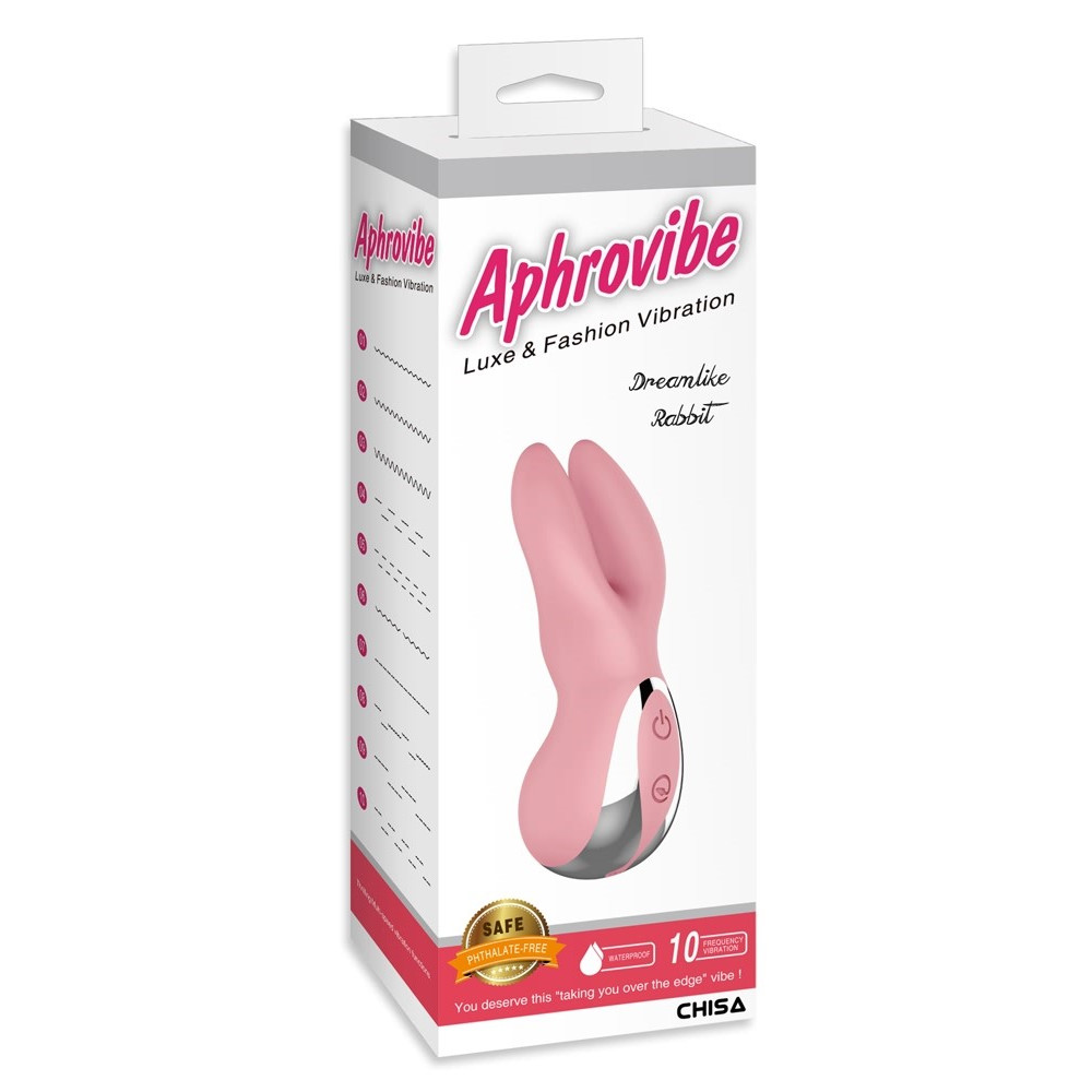 Вибратор для клитора в виде зайчика Chisa Aphrovibe, розовый, 11.5 х 4 см фото №2 — секс игрушки: Украина, NO TABOO