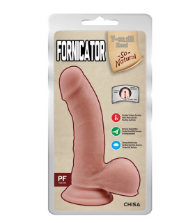 Фаллоимитатор реалистичный с мошонкой Chisa T-skin ReaL, бежевый, 19 х 4 см - No Taboo