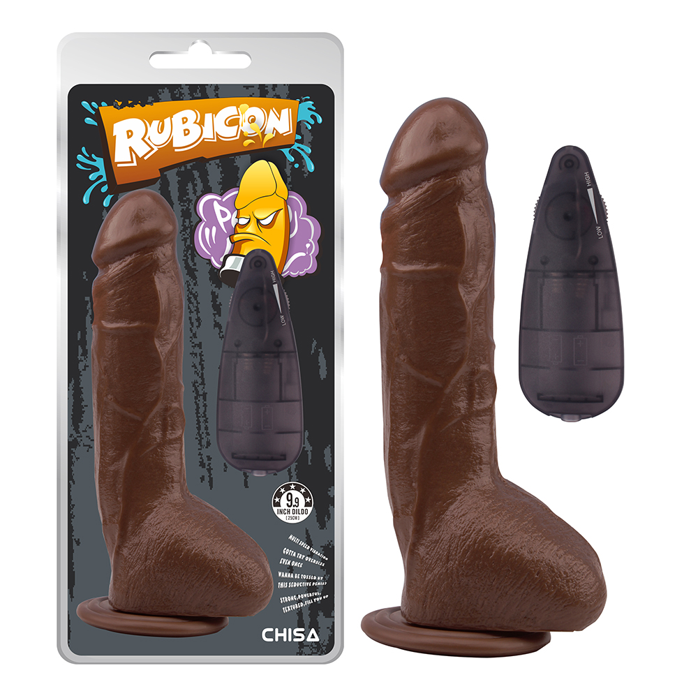 Вибратор реалистичный с пультом Chisa Rubicon, на присоске, коричневый, 23 х 4.8 см фото №0 — секс игрушки: Украина, NO TABOO