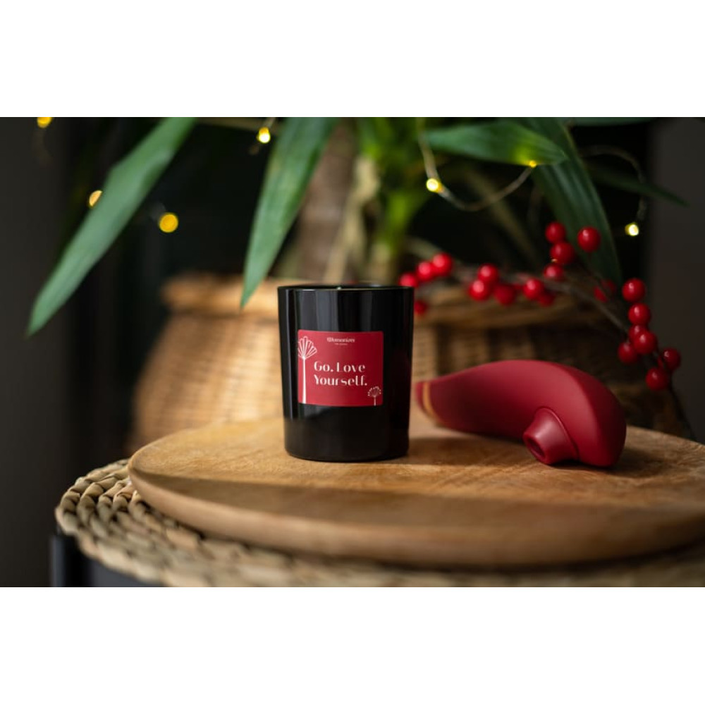 Массажная свеча Womanizer, 155 г, Scented Candle с ароматом белого чая, фото №10 — секс шоп Украина, NO TABOO