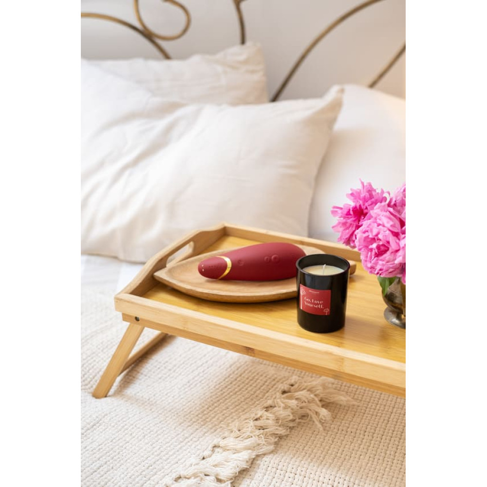 Массажная свеча Womanizer, 155 г, Scented Candle с ароматом белого чая, фото №15 — секс шоп Украина, NO TABOO
