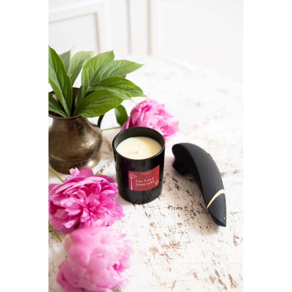 Массажная свеча Womanizer, 155 г, Scented Candle с ароматом белого чая, фото №19 — секс шоп Украина, NO TABOO