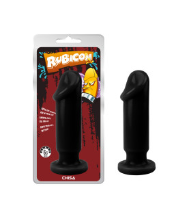 Анальная пробка в виде пениса Chisa Rubicon, черная, 16.5 х 4.8 см - No Taboo