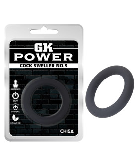 Эрекционное кольцо Chisa GK Power, черное, 4.5 см - No Taboo