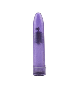 Вибратор с блестками Chisa Hi-Basic, фиолетовый, 13.2 х 3.5 см - No Taboo