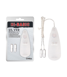 Вибропули с пультом управления Chisa Hi-Basic, серебристые, 4.5 см х 0.75 см - No Taboo