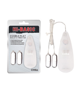 Вибропули с проводным пультом Chisa Hi-Basic, серебристые, 4.5 х 1.5 см - No Taboo