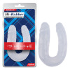 Фаллоимитатор двухсторонний Chisa Hi-Rubber, прозрачный, 18 х 4 см/17 х 3.5 см фото №1 — секс игрушки: Украина, NO TABOO