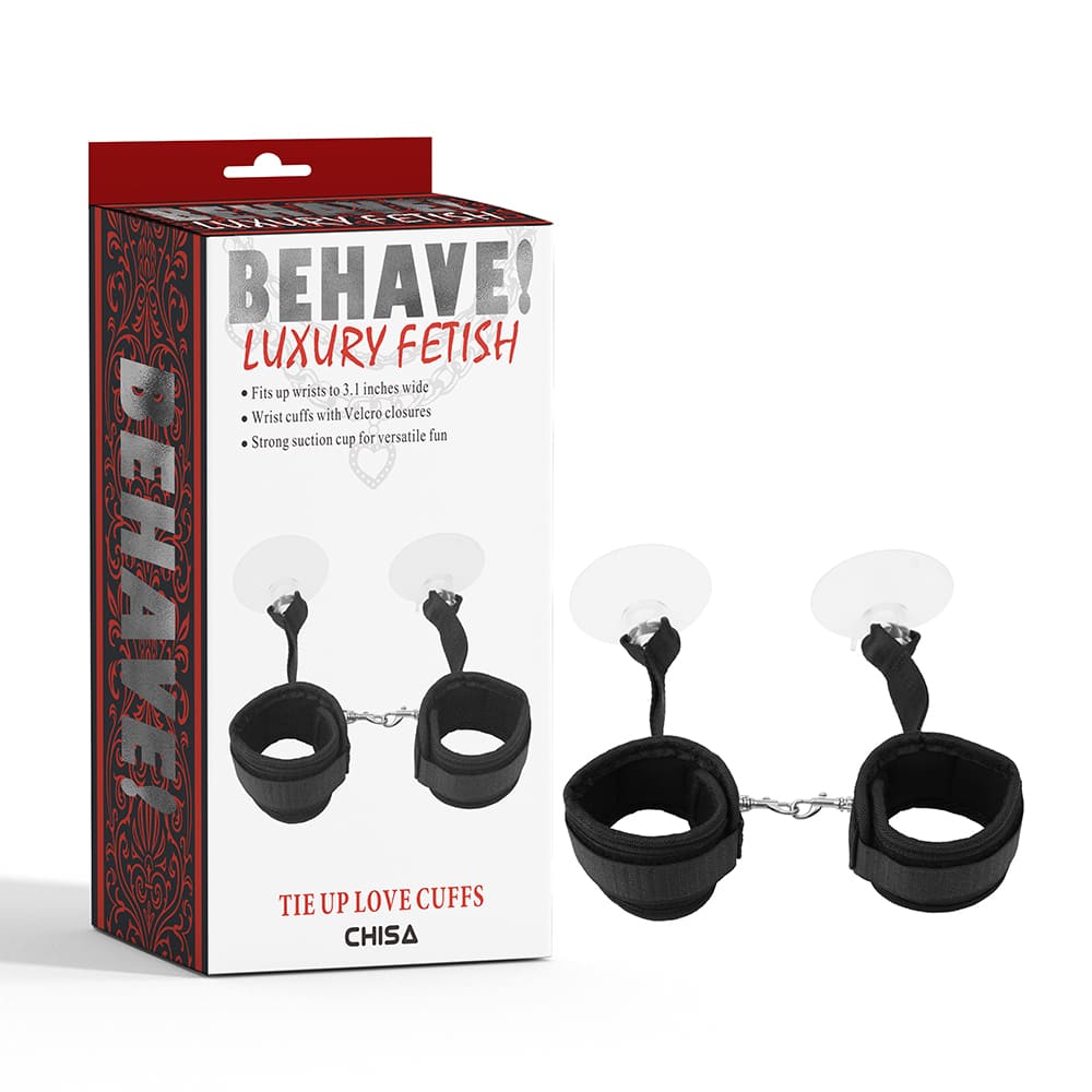 Фиксаторы для рук на присосках Chisa Behave, черные, фото №0 — секс шоп Украина, NO TABOO