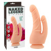 Фаллоимитатор реалистичный двойной Chisa Naked Legend, на присоске, бежевый, 21.5 х 4.3 см фото №1 — секс игрушки: Украина, NO TABOO
