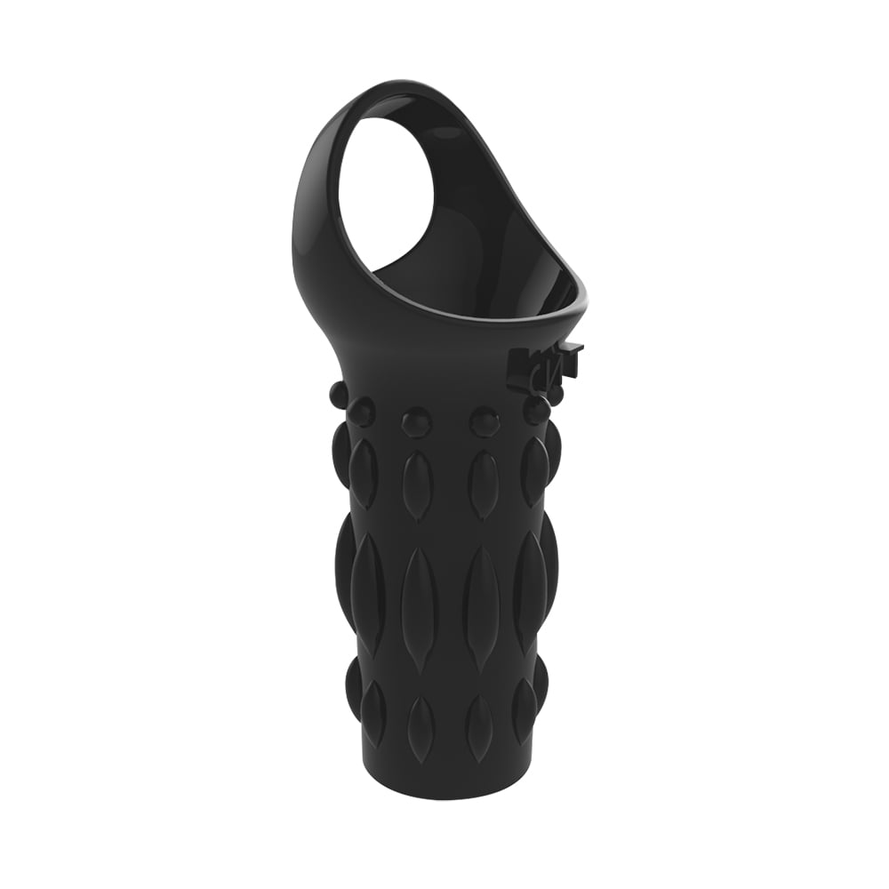 Насадка на пенис с кольцом на мошонку Chisa GK Power, черная, 11.5 х 2.8 см фото №3 — секс игрушки: Украина, NO TABOO