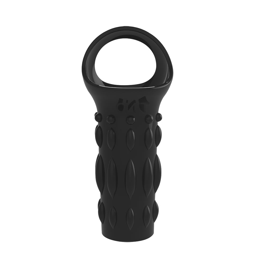 Насадка на пенис с кольцом на мошонку Chisa GK Power, черная, 11.5 х 2.8 см фото №2 — секс игрушки: Украина, NO TABOO
