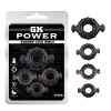 Набор эрекционных колец Chisa GK Power, черные, 4 шт. фото №1 — секс игрушки: Украина, NO TABOO