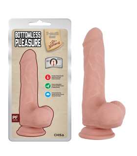 Фаллоимитатор реалистичный на присоске Chisa T-skin ReaL, бежевый, 20 х 4.5 см - No Taboo