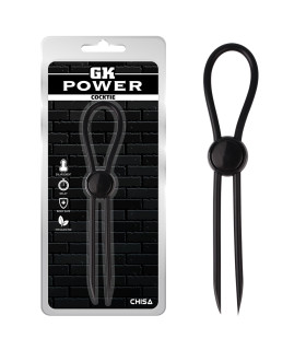Эрекционное лассо Chisa GK Power, черное, 2.2 см - No Taboo