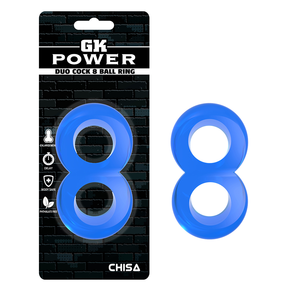 Эрекционное кольцо на член двойное Chisa GK Power, голубое, 2.6 см фото №0 — секс игрушки: Украина, NO TABOO