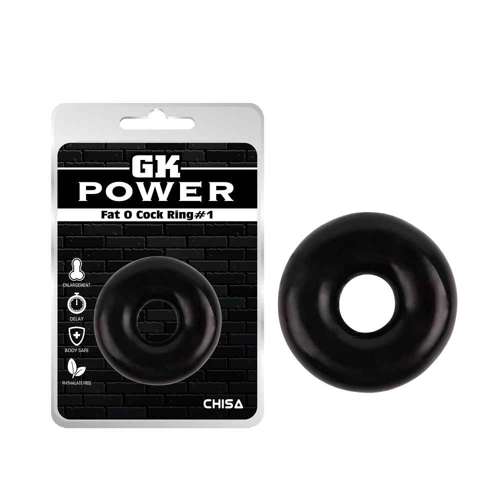 Эрекционное кольцо Chisa GK Power, черное, 1.5 см фото №0 — секс игрушки: Украина, NO TABOO