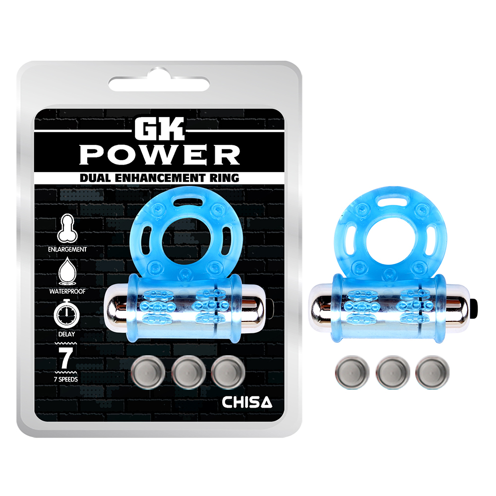 Эрекционное кольцо с вибрацией Chisa GK Power, голубое, 1.8 см фото №0 — секс игрушки: Украина, NO TABOO