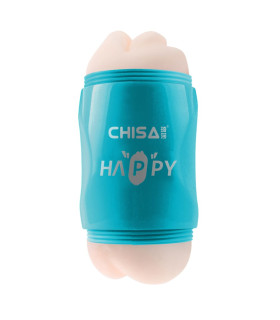 Мастурбатор в колбе реалистичный двусторонний Chisa Happy Cup Mouth, в вибрацией, 19 х 7.5 см - No Taboo