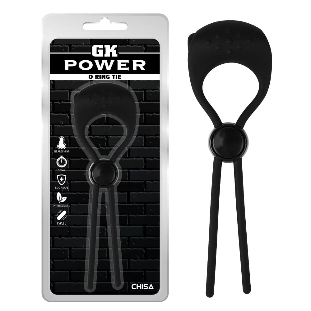 Эрекционное лассо с вибрацией Chisa GK Power, черное, 4.7 см фото №0 — секс игрушки: Украина, NO TABOO