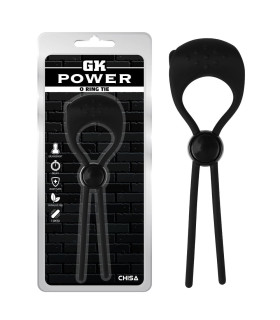 Эрекционное лассо с вибрацией Chisa GK Power, черное, 4.7 см - No Taboo