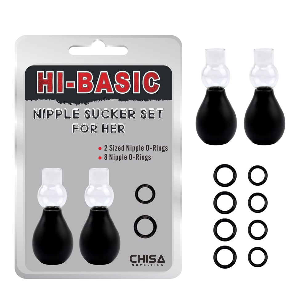 Вакуумные помпы для сосков Chisa Hi-Basic, черные, 2 шт, 6.5 х 1.2 см фото №0 — секс игрушки: Украина, NO TABOO