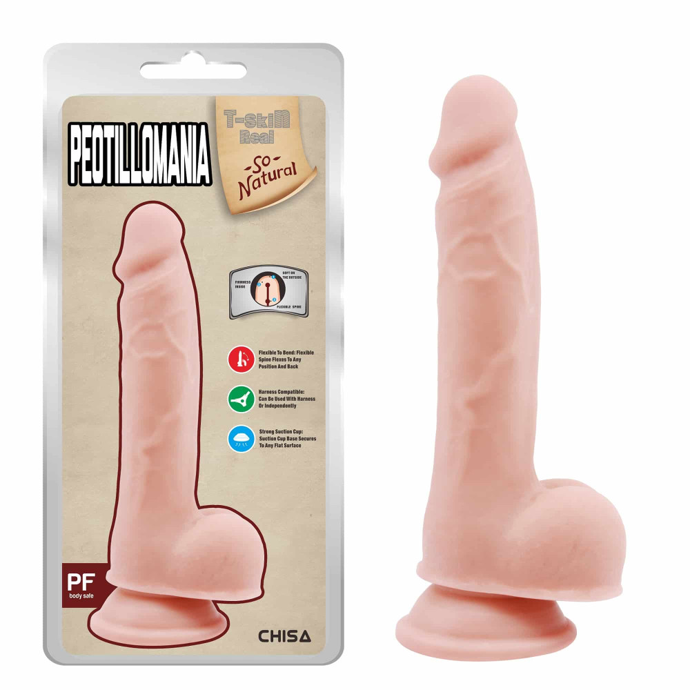 Фаллоимитатор реалистичный Chisa T-skin ReaL, на присоске, бежевый, 19.5 х 3.4 см фото №0 — секс игрушки: Украина, NO TABOO