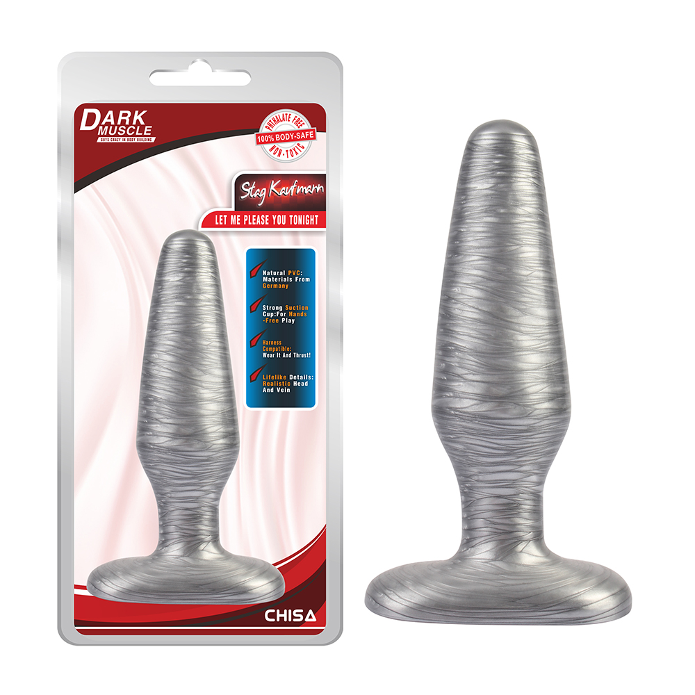 Анальная пробка Chisa Dark Muscle, серебряная, 13.7 х 4 см фото №0 — секс игрушки: Украина, NO TABOO