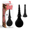 Анальный душ Chisa Black Mont с двумя насадками, черный, 150 мл фото №1 — секс игрушки: Украина, NO TABOO