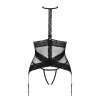 Корсет эротический M/L Obsessive Lacrisia, с кружевом, черный, фото №3 — секс шоп Украина, NO TABOO
