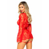 Комплект сексуальный S Leg Avenue All Romance, кружевной, красный, фото №2 — секс шоп Украина, NO TABOO